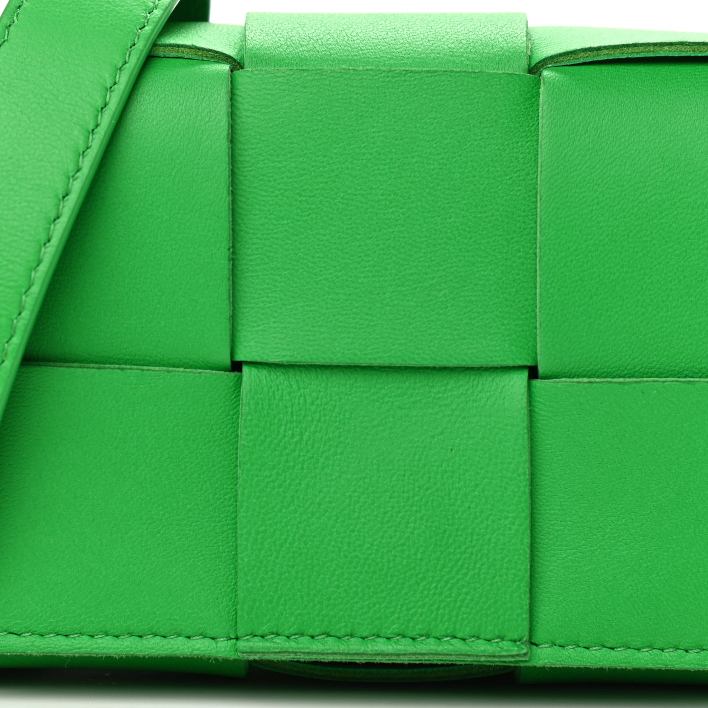 Lambskin Maxi Intrecciato Extra Mini Cassette Crossbody Bag Parakeet