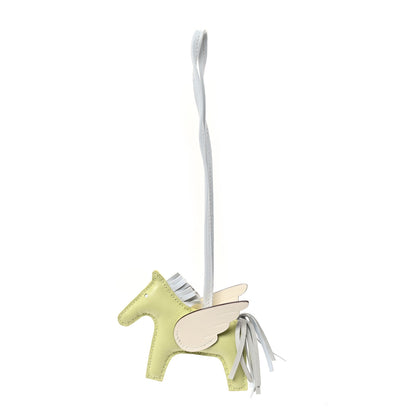 Hermes Milo Lambskin Grigri Rodeo Pegase Horse Bag Charm PM Jaune Bourgeon Bleu Brume Nata 1 of 4