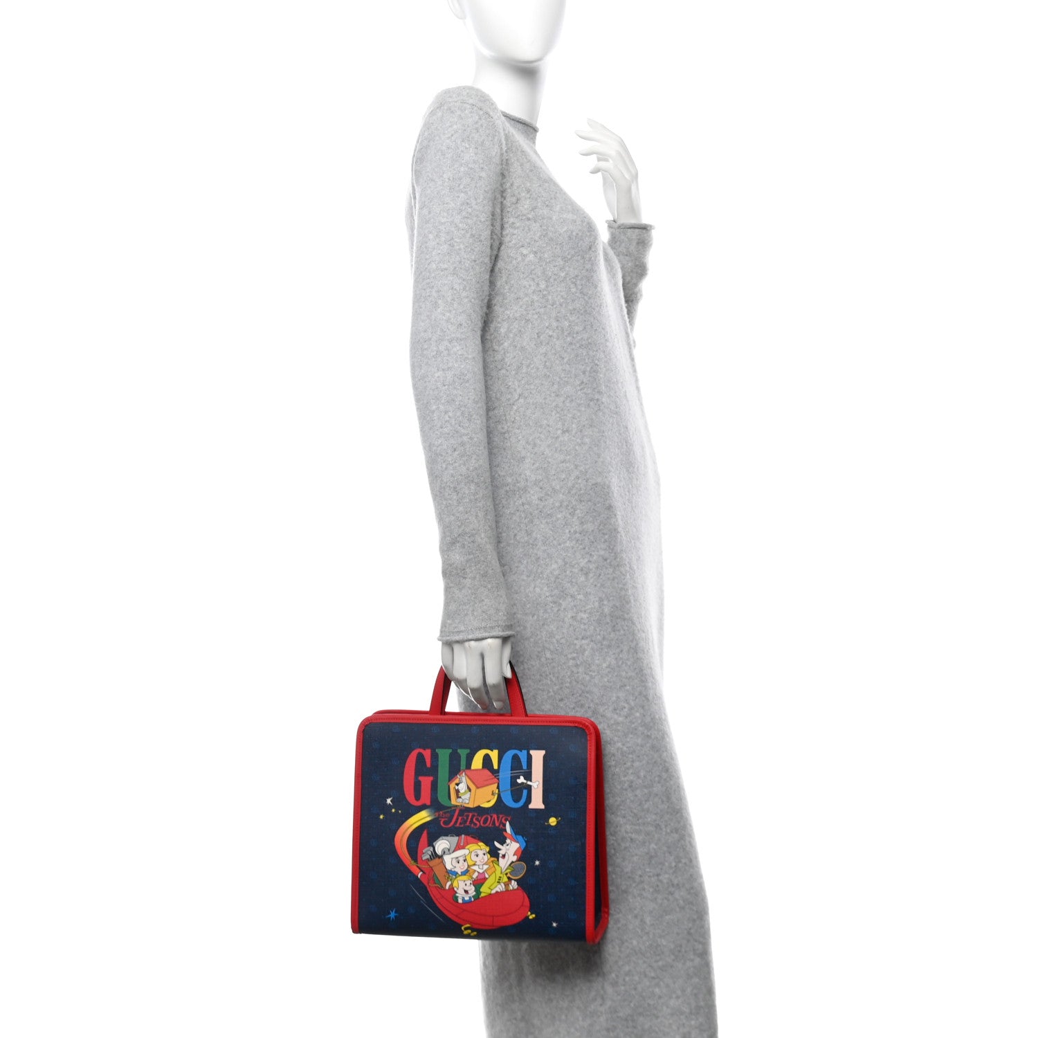 Gucci Coated Canvas The Jetsons Childrens Tote Blue Red Multicolor 2 of 10