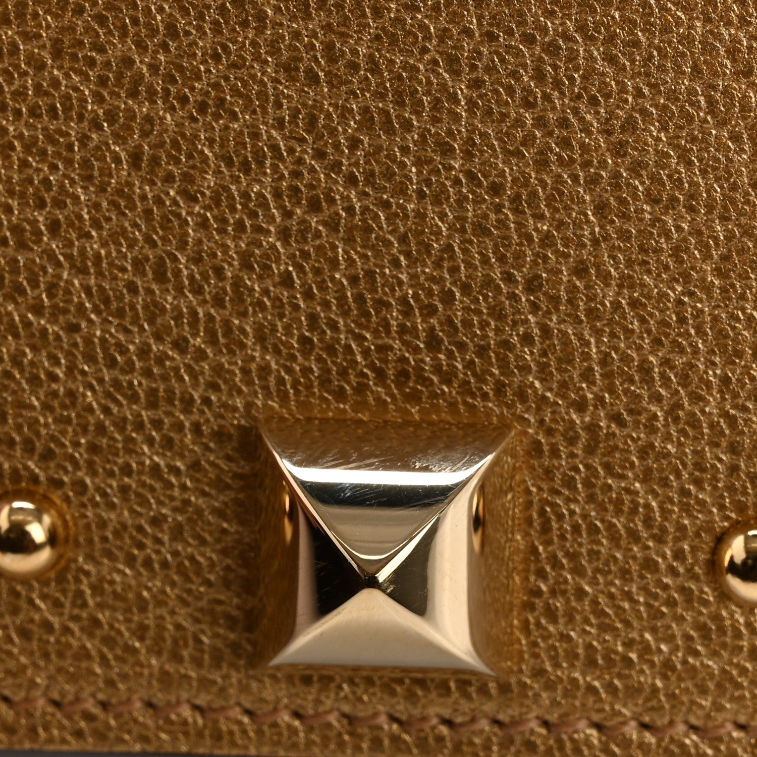 Hermes Metallic Chevre Chamkilight Medor Card Holder Dore 8 of 9