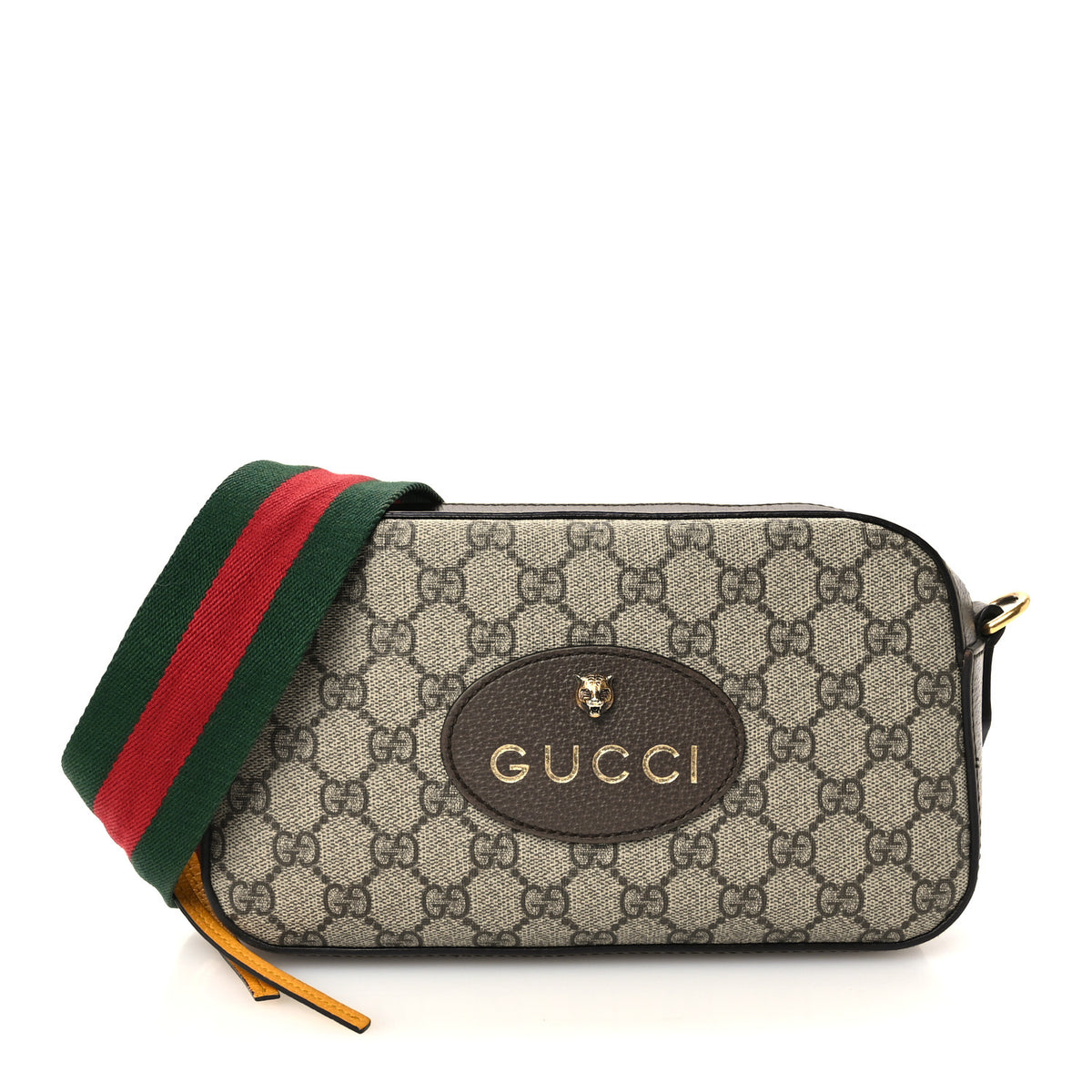 GG Supreme Monogram Web Neo Vintage Shoulder Bag Beige New Acero Crop