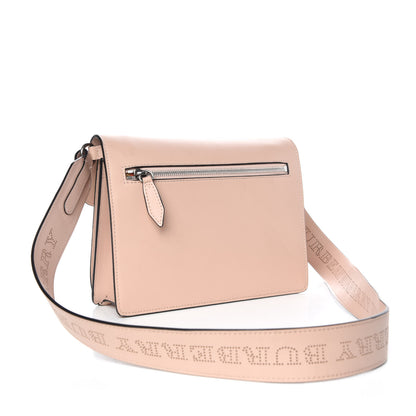 Burberry Calfskin Perforated Small Macken Crossbody Bag Fawn Pink 3 of 8