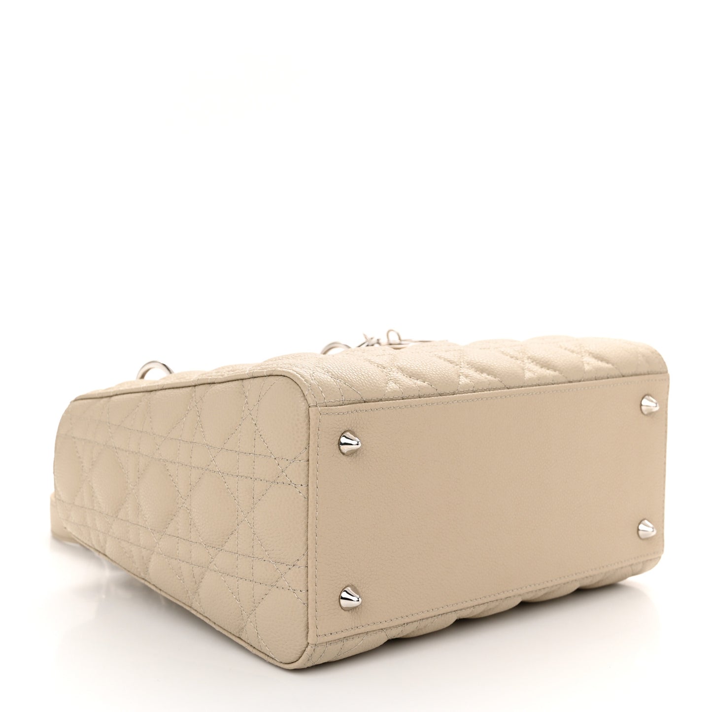 Grained Calfskin Cannage Medium Lady Dior Sable