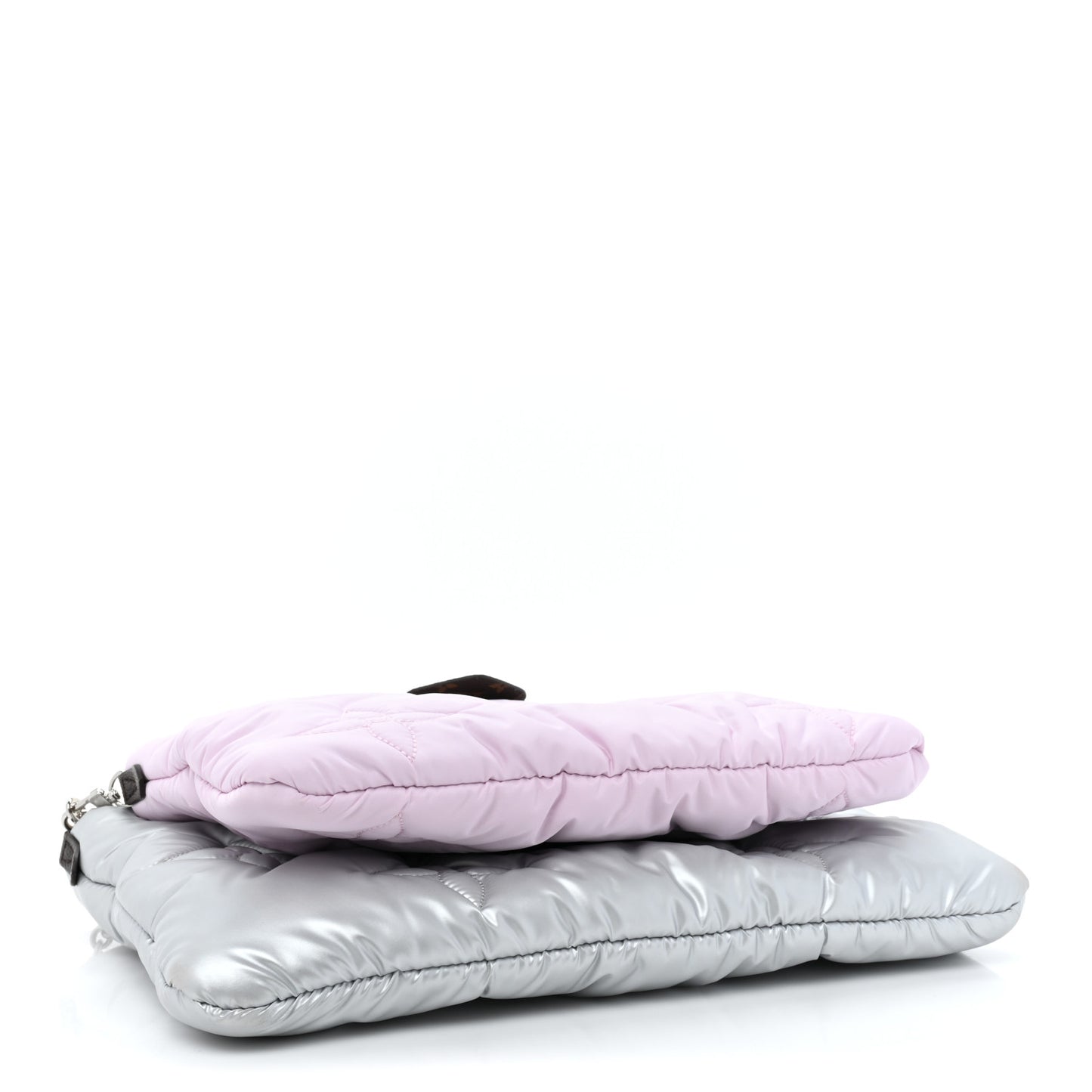 Econyl Monogram Pillow Maxi Multi Pochette Accessories Silver Pale Pink