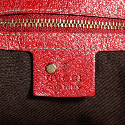 Gucci Monogram Large Horsebit Chain Hobo Red 6 of 7