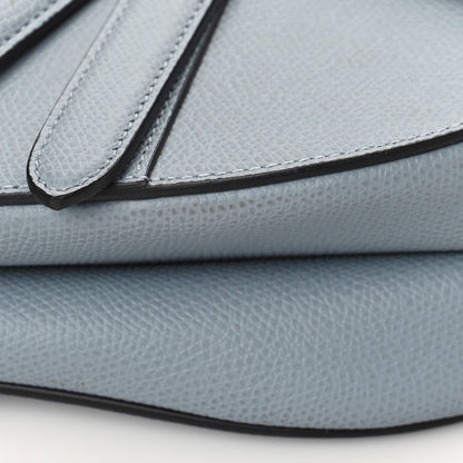 Christian Dior Grained Calfskin Saddle Bag Sky Blue 9 of 9