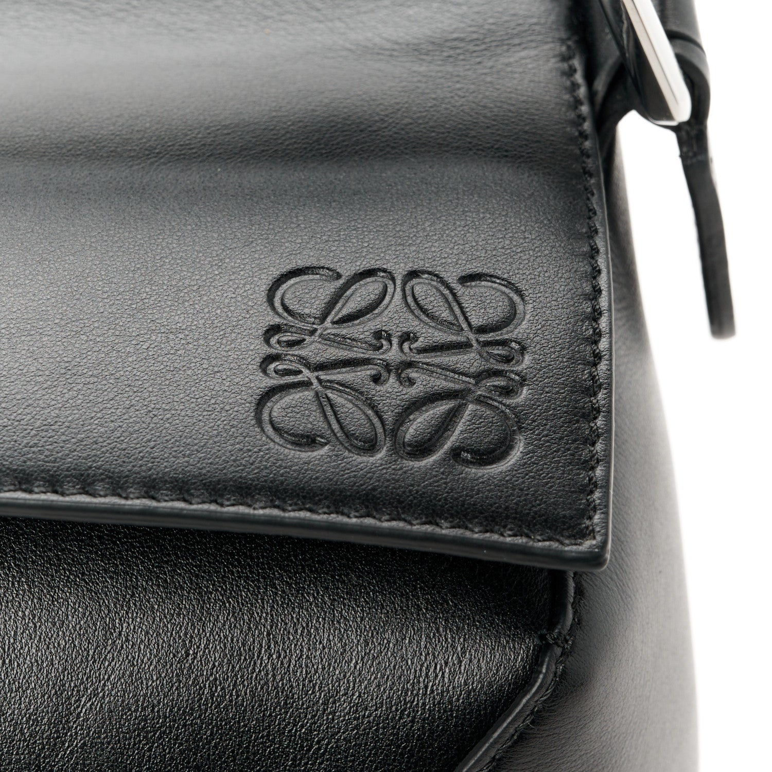 Loewe Calfskin Large Puzzle Edge Bag Black 7 of 10