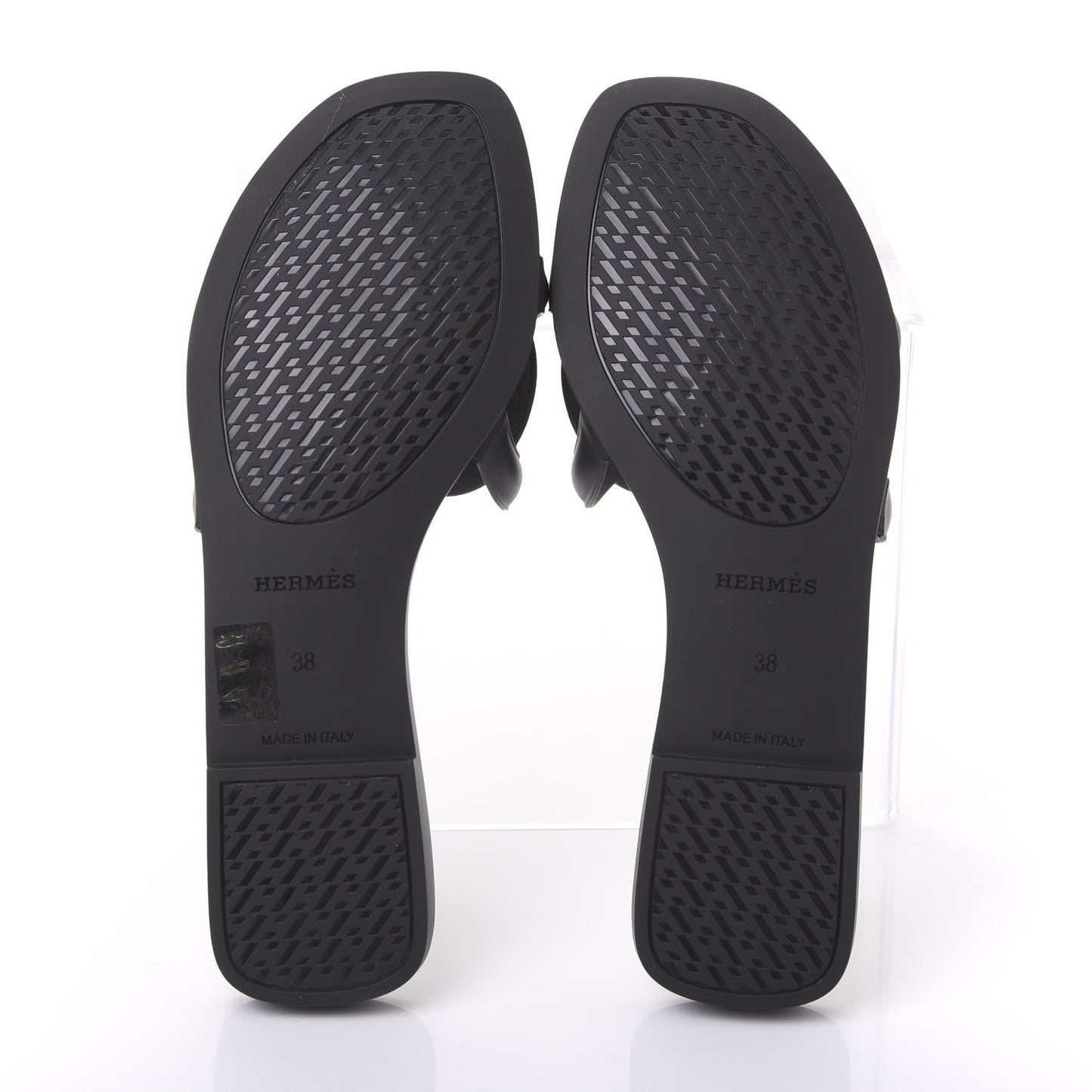 Rubber Aloha Sandals 38 Black