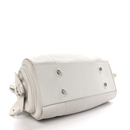 Christian Dior Calfskin My Dior Frame Pocket Satchel White 4 of 12