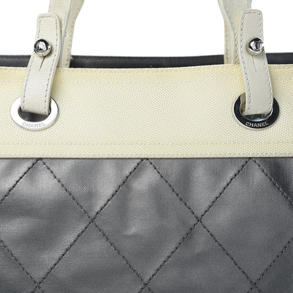Chanel Coated Canvas Quilted Large Paris Biarritz Tote Silver 8 of 23