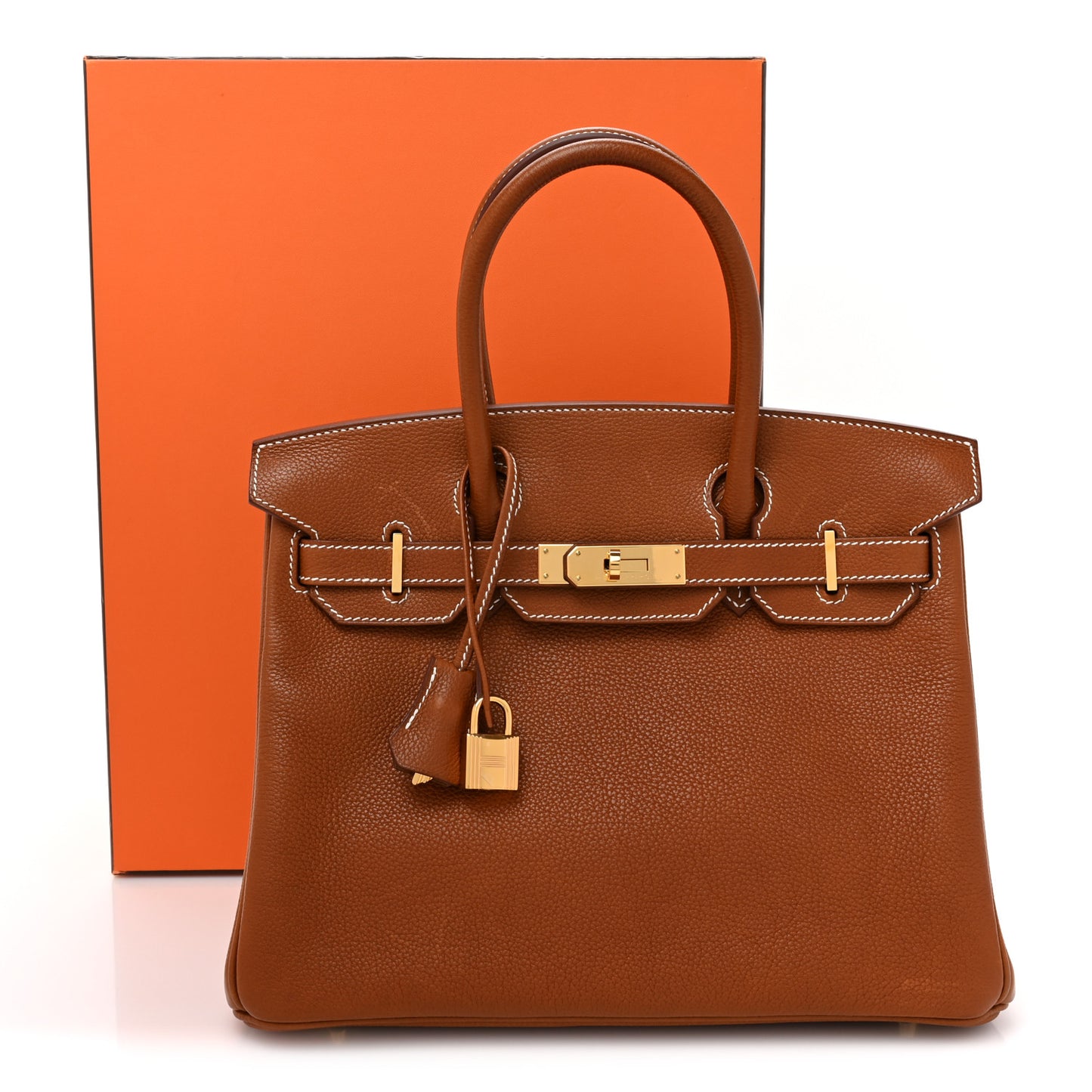 Natural Barenia Faubourg Birkin 30 Fauve