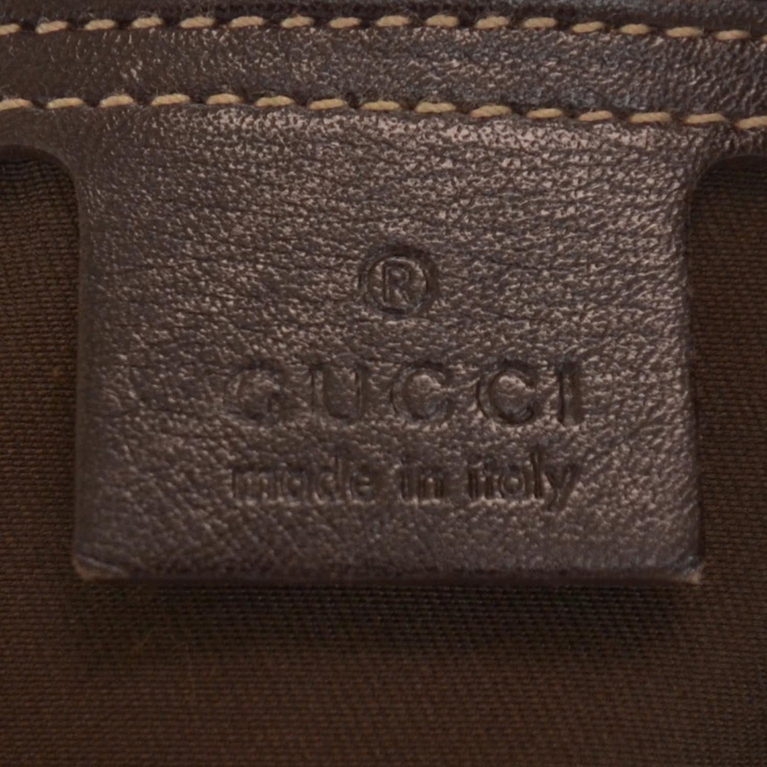 Gucci Leather Britt Tote Dark Brown 5 of 7
