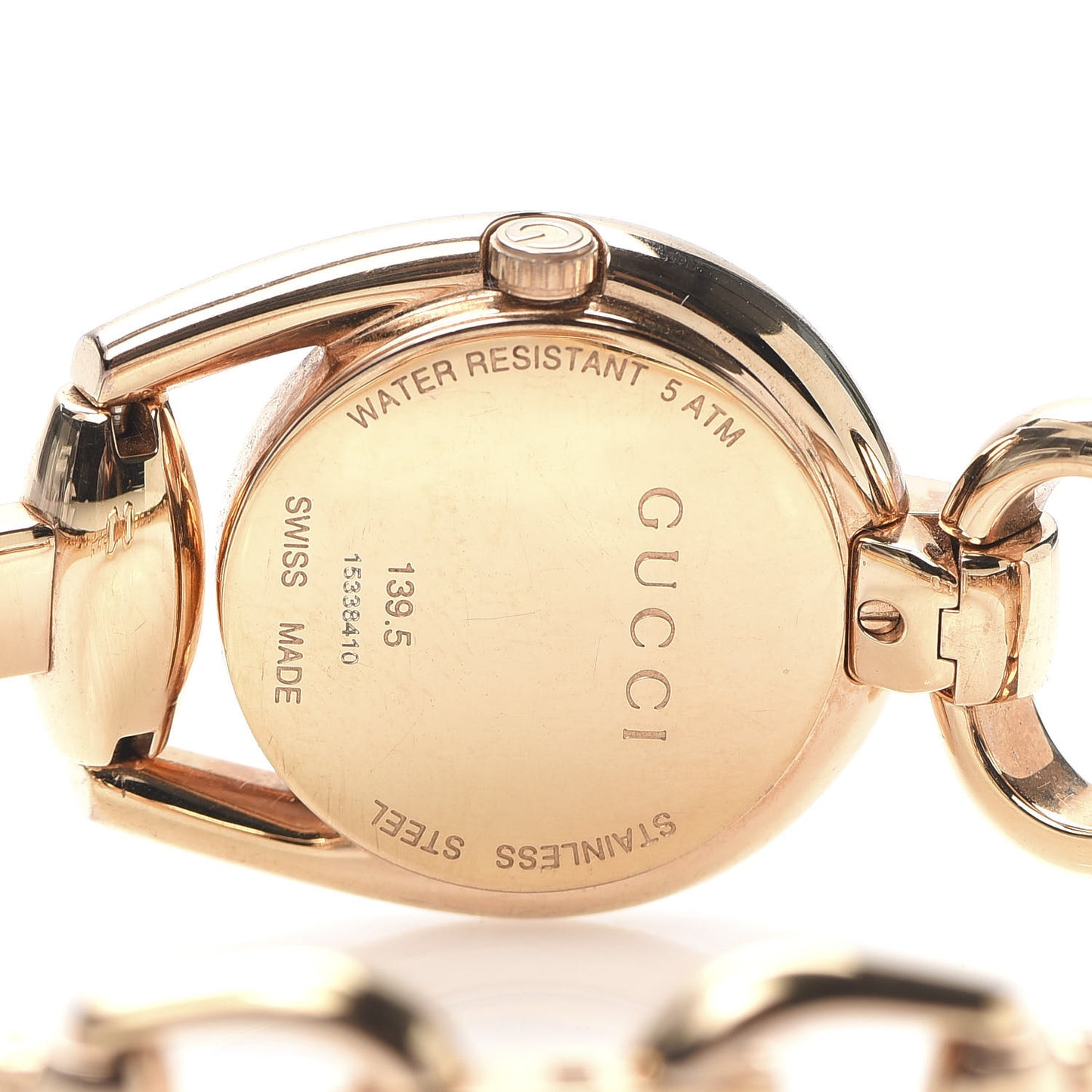 Stainless Steel Diamond Mother of Pearl 28mm Horsebit Quartz Watch