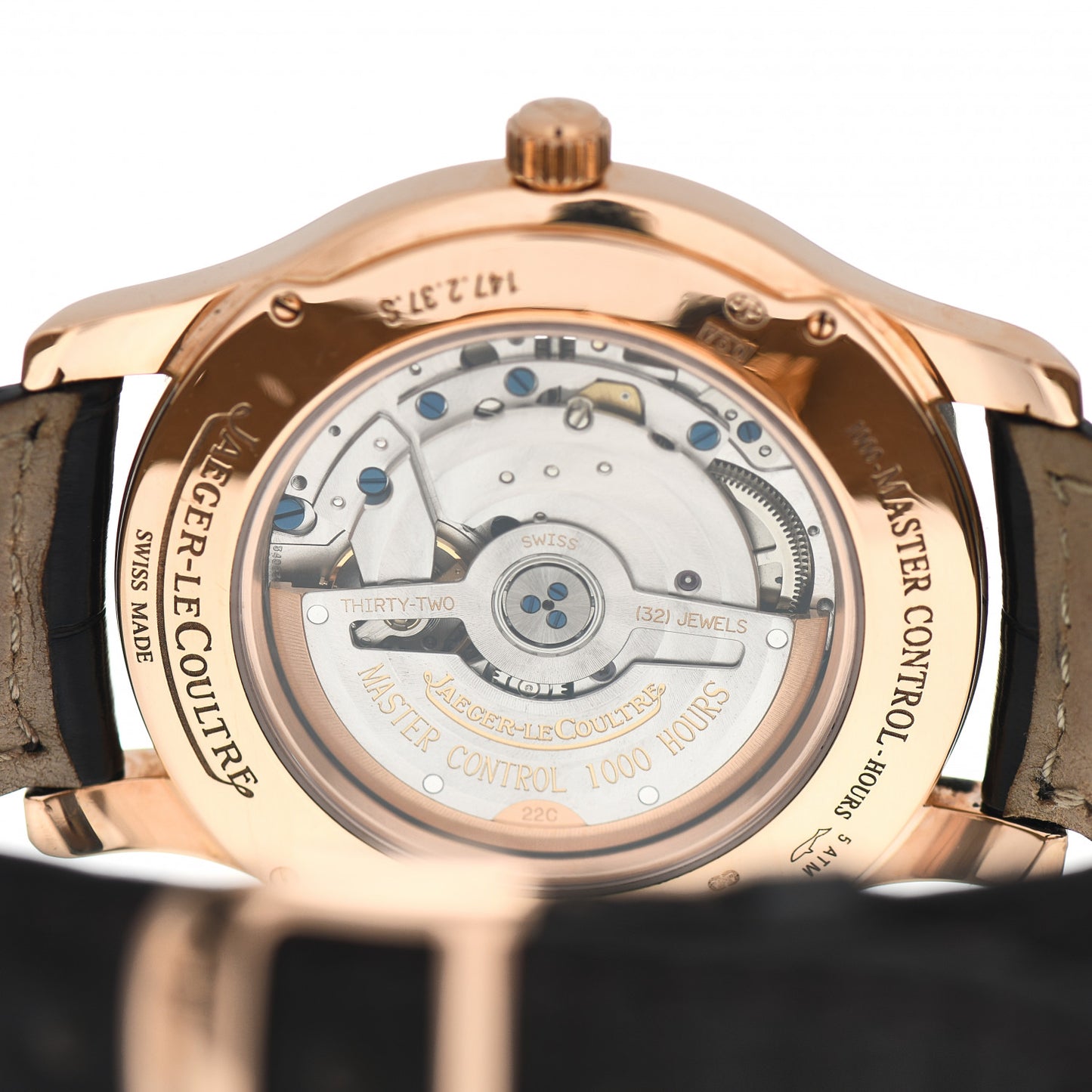 18K Rose Gold Alligator 40mm Master Control Date Automatic Watch Q147237S