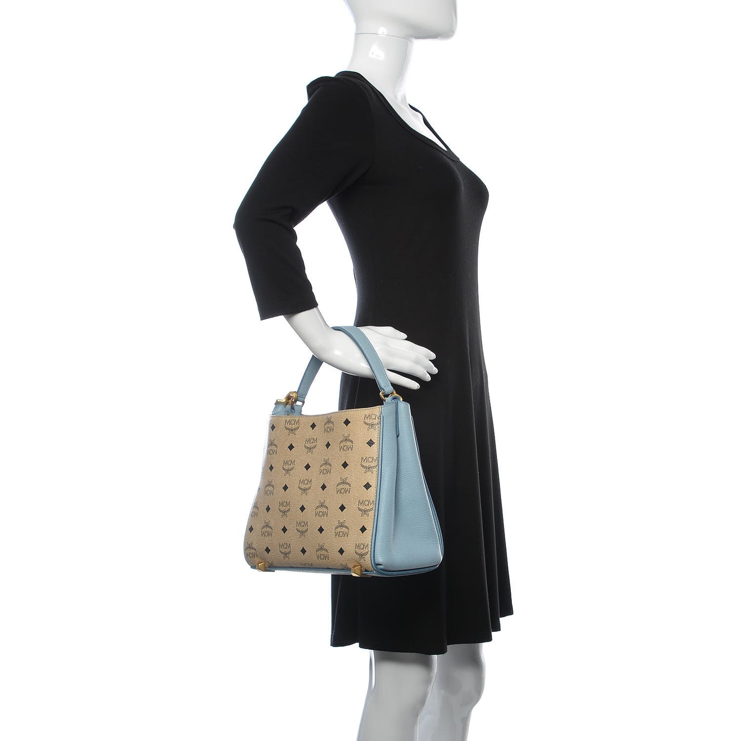 Visetos Small Corina Shoulder Bag Beige Sky Blue
