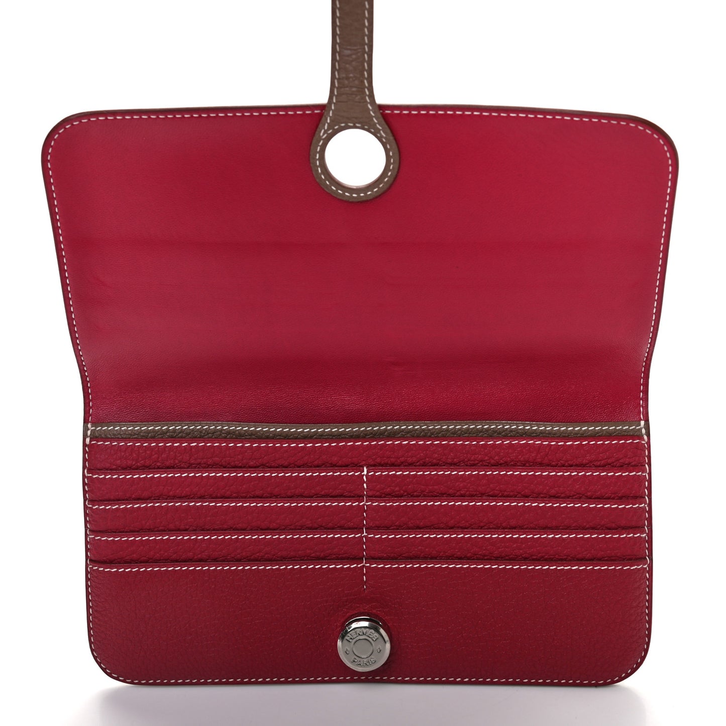 Togo Dogon Recto Verso Wallet Rubis Etoupe