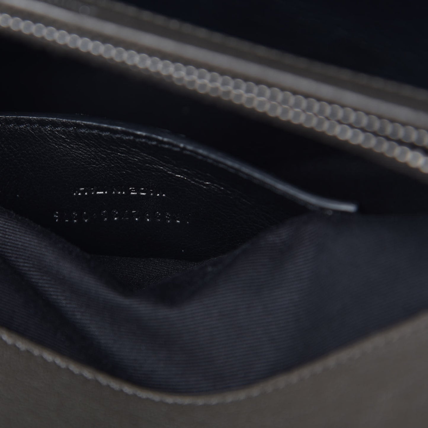 Sheepskin Matelasse Chevron Monogram Large College Satchel Dark Anthracite