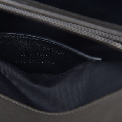 Saint Laurent Sheepskin Matelasse Chevron Monogram Large College Satchel Dark Anthracite 7 of 13