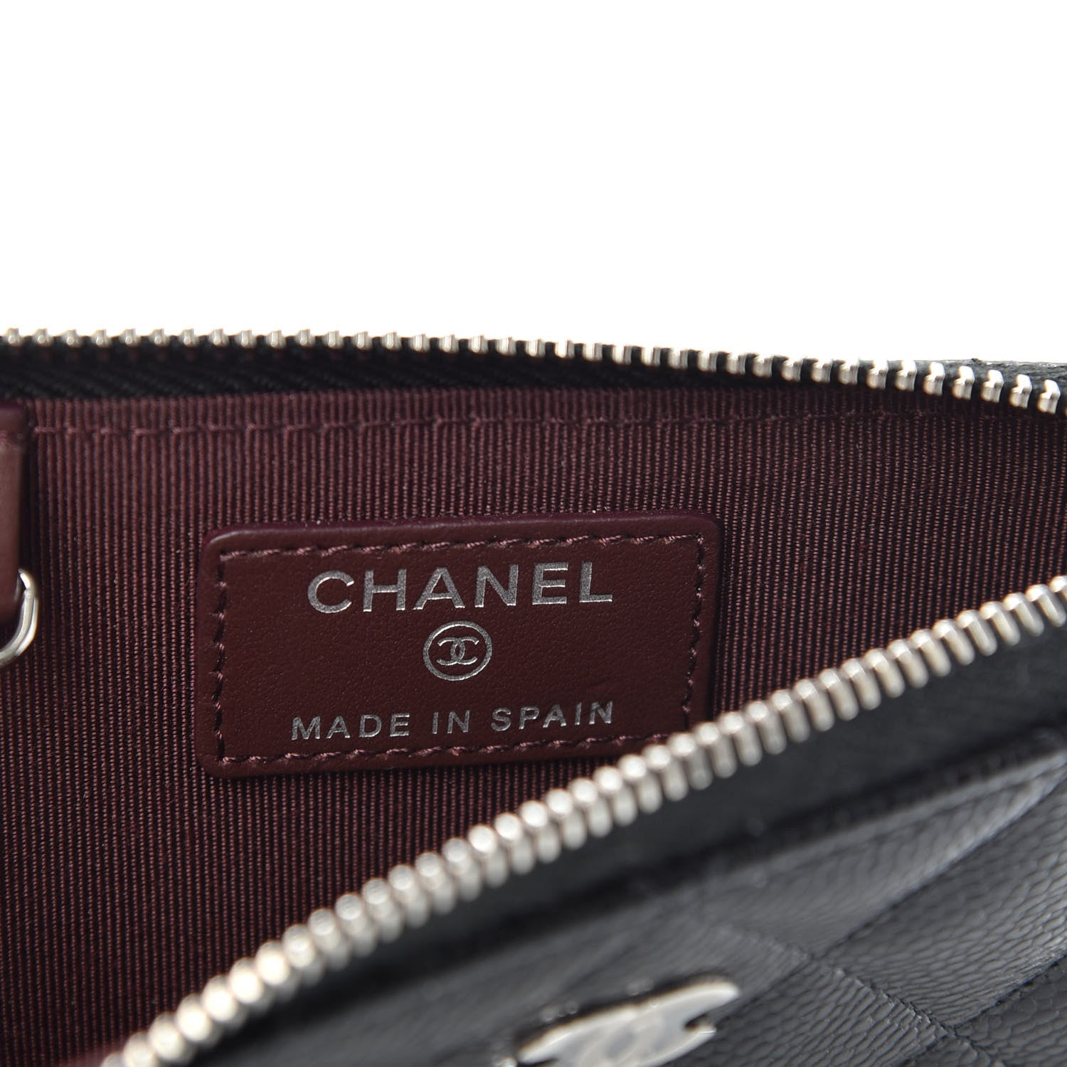 Chanel Caviar Quilted Zipped Key Holder Case Black 6 of 8