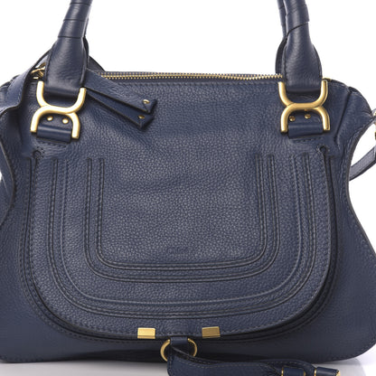 Chloe Calfskin Medium Marcie Satchel Royal Navy 7 of 12