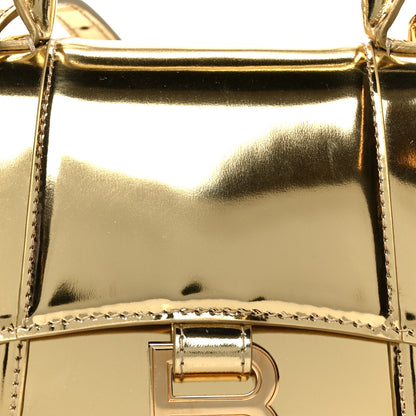 Balenciaga Mirror Calfskin Hourglass Top Handle Bag XS Gold 9 of 11