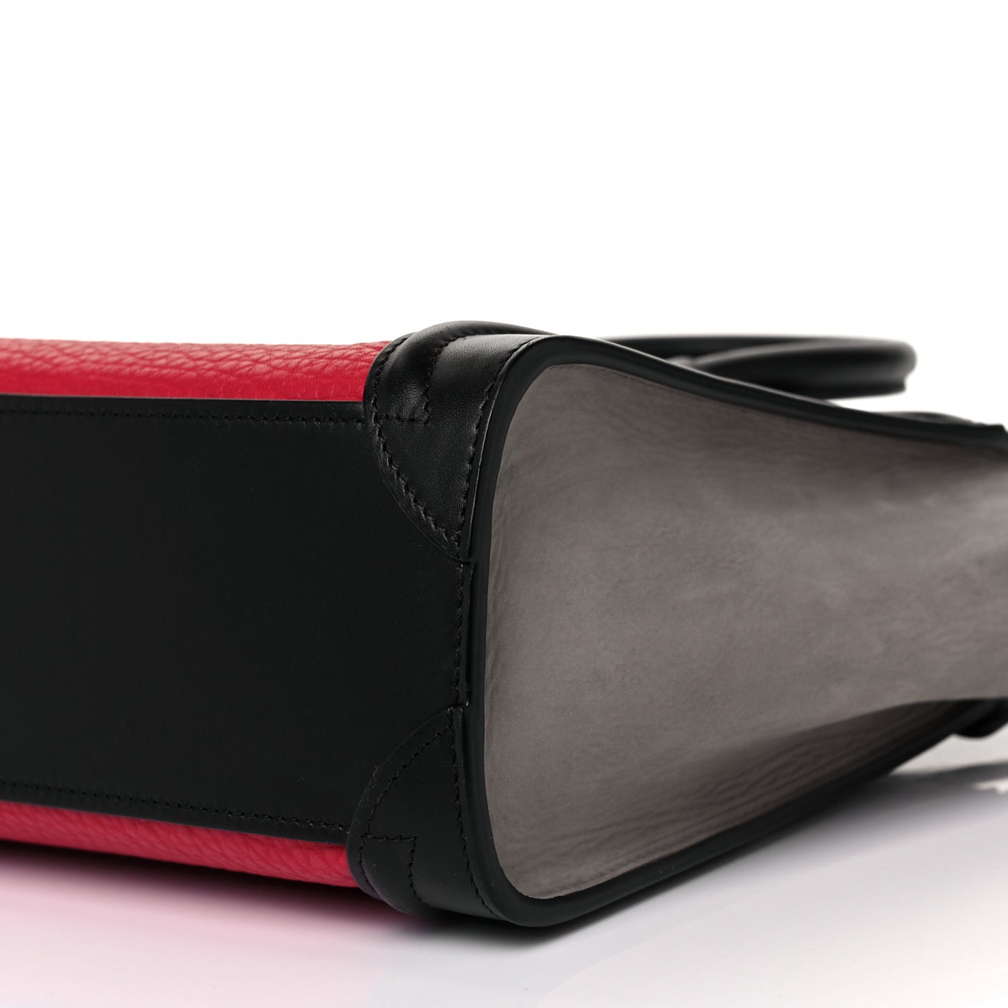 Bullhide Calfskin Nubuck Nano Tri-Color Luggage Bright Red
