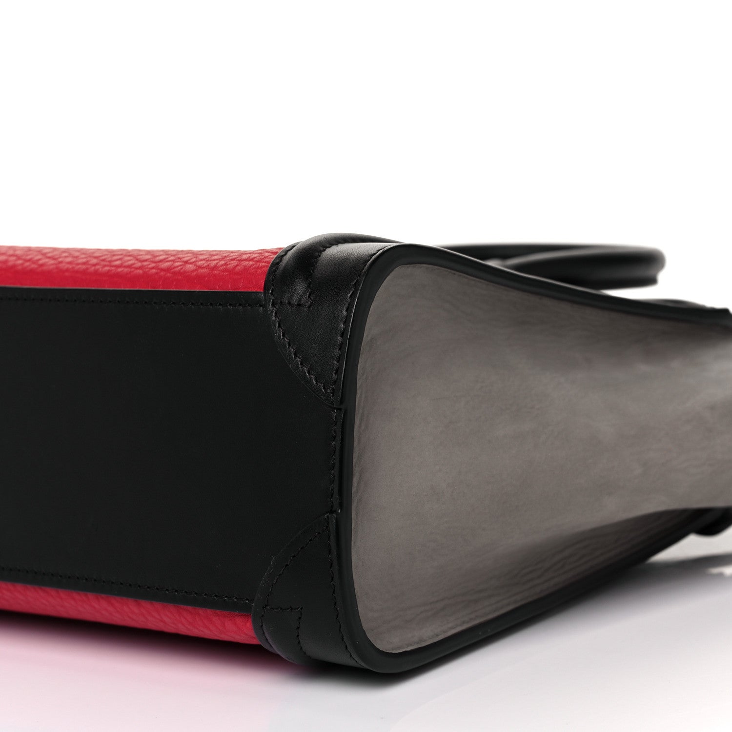 Celine Bullhide Calfskin Nubuck Nano Tri-Color Luggage Bright Red 10 of 10