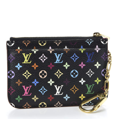 Louis Vuitton Monogram Multicolor Key Pouch Black Grenade 2 of 9