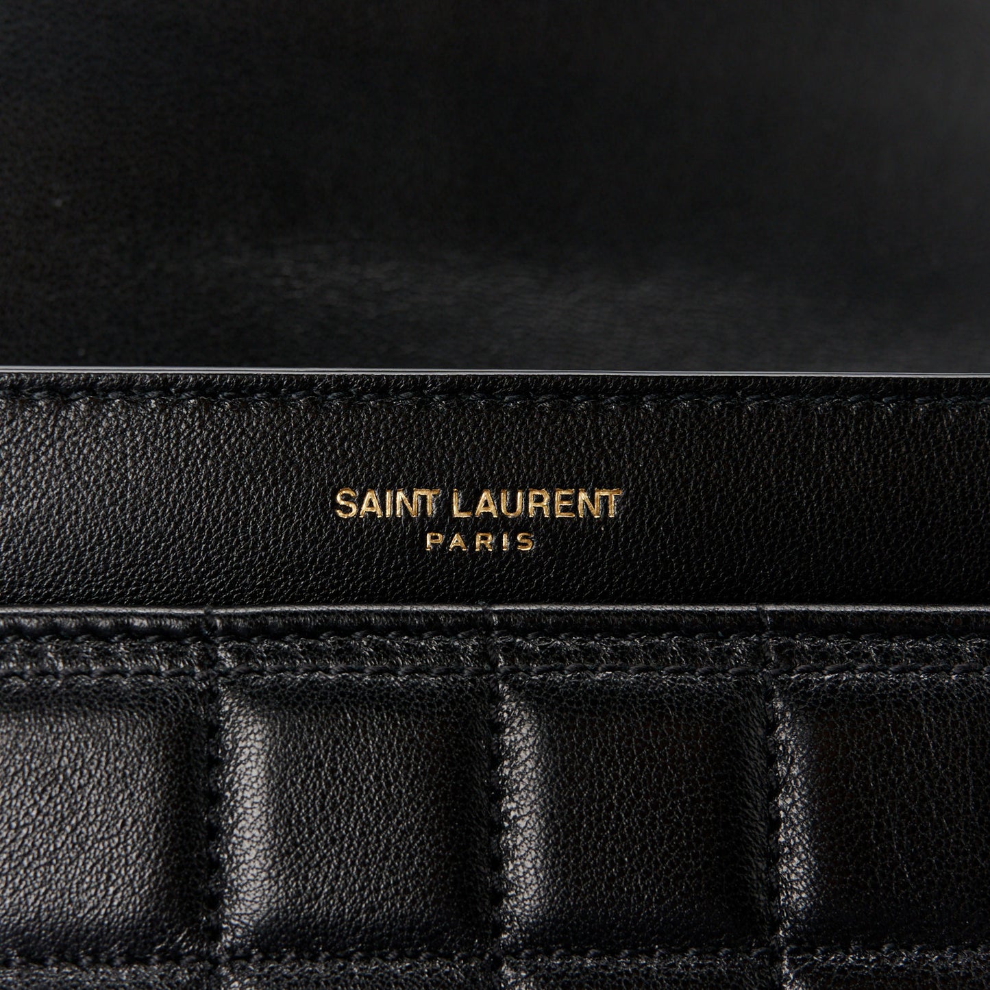 Lambskin Carre Quilted Le Maillon Satchel Black