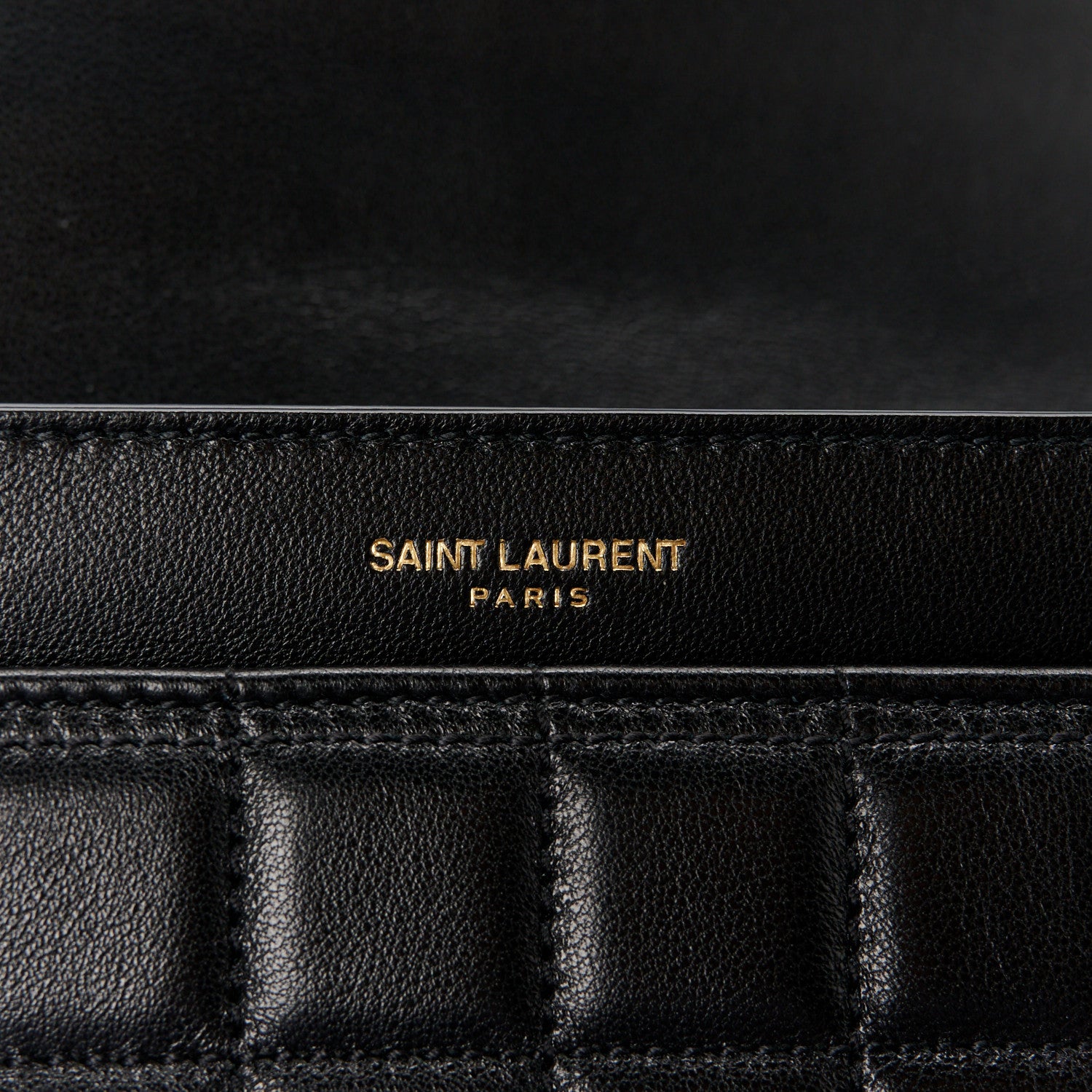 Saint Laurent Lambskin Carre Quilted Le Maillon Satchel Black 8 of 11