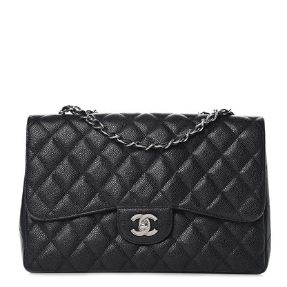 Chanel Caviar Quilted Jumbo Single Flap Black 1 of 15