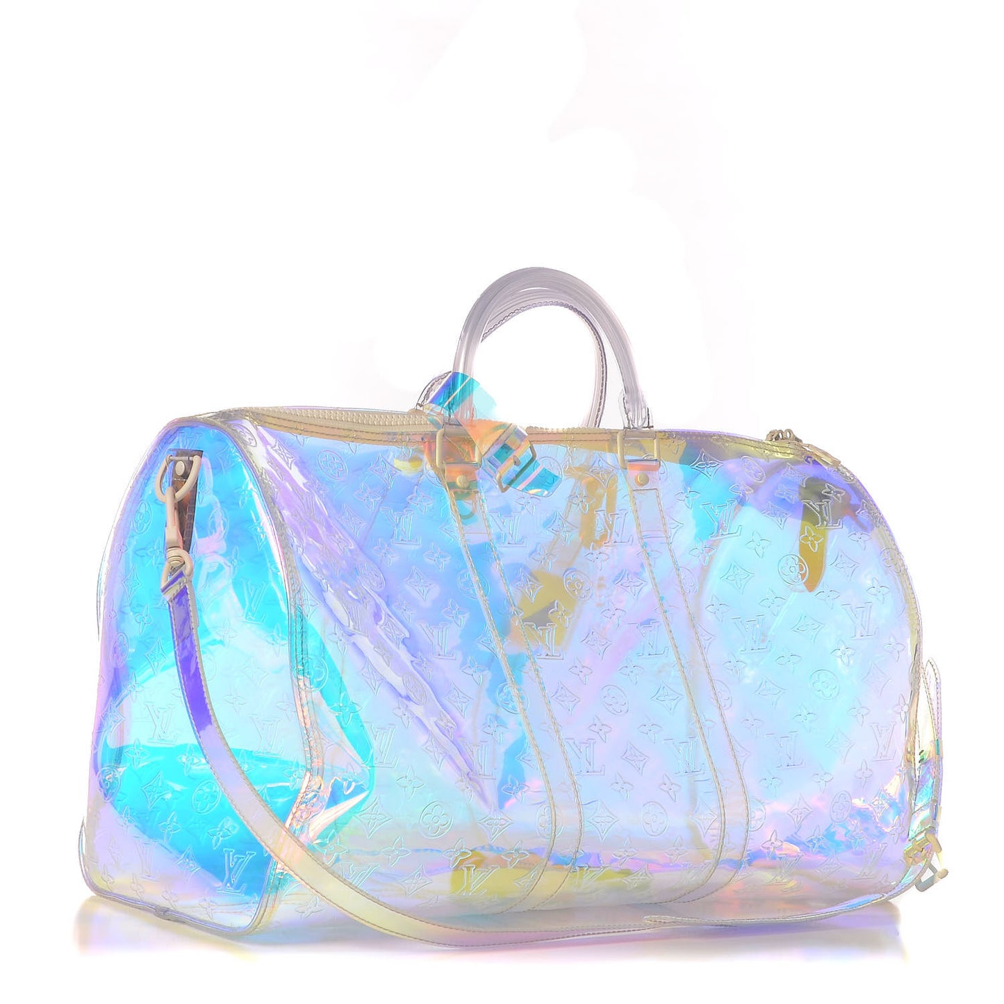 PVC Monogram Keepall Bandouliere 50 Iridescent Prism