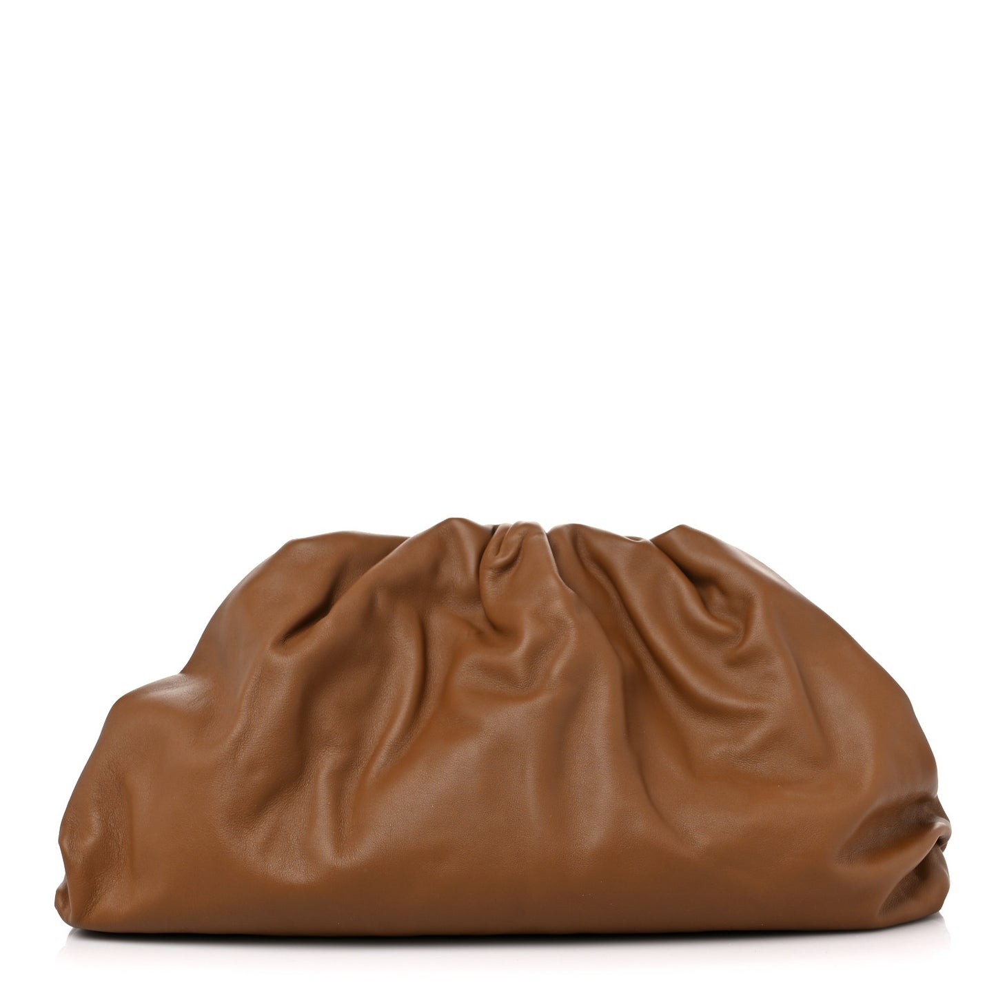 Smooth Butter Calf The Pouch Oversized Clutch Cammello