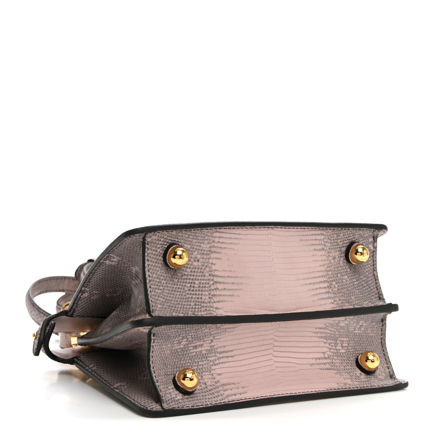 Fendi Lizard Togo Lucido Petite Peekaboo I SEE U Satchel Soft Berry 3 of 9