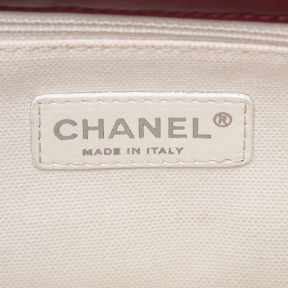 Chanel Lambskin Perforated Medium Baseball Spirit Flap Red 6 of 9