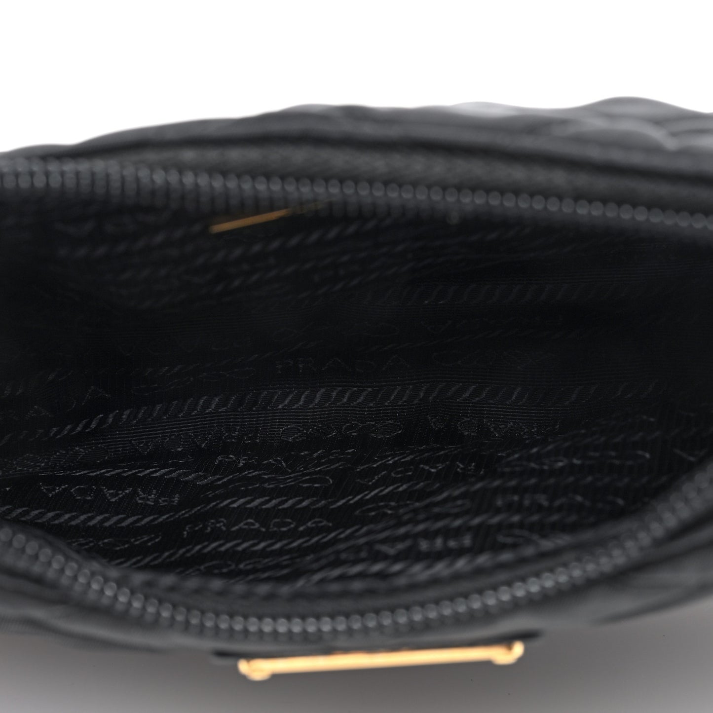 Tessuto Nylon Stitched Shoulder Bag Black