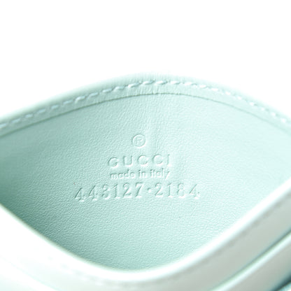 Gucci Calfskin Matelasse GG Marmont Card Holder Water Green 5 of 6