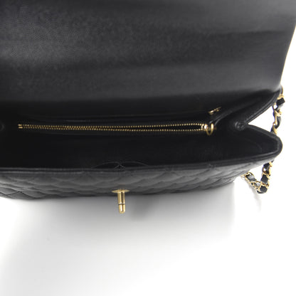 Chanel Caviar Lizard Quilted Small Coco Handle Flap Black 5 of 11