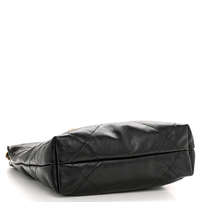 Chanel Shiny Calfskin Quilted Mini Chanel 22 Black 4 of 10