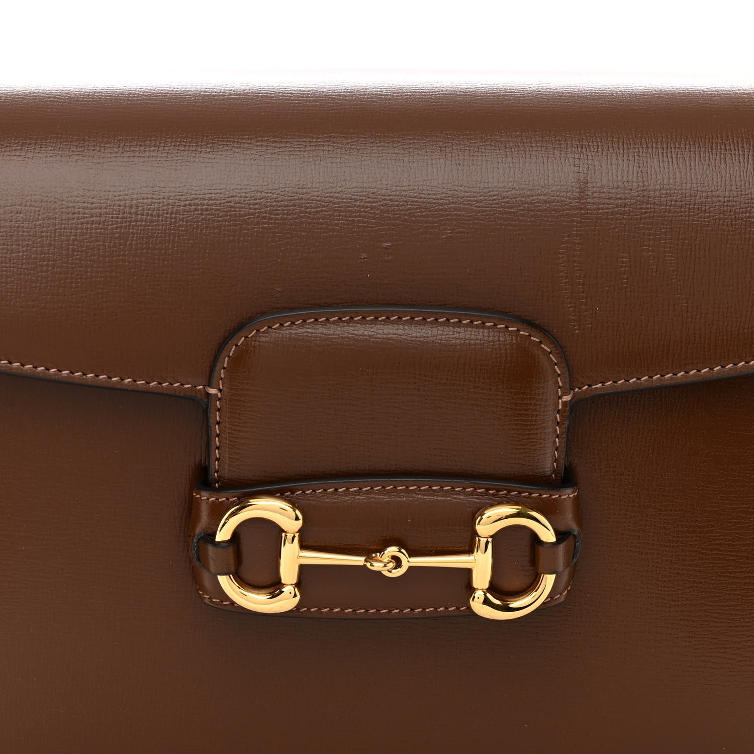 Gucci Azalea Calfskin Horsebit 1955 Shoulder Bag Brown Sugar 8 of 11