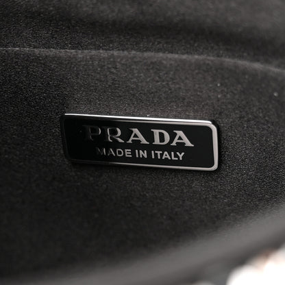 Prada Satin Crystal Cleo Adjustable Strap Shoulder Bag Metal 6 of 8