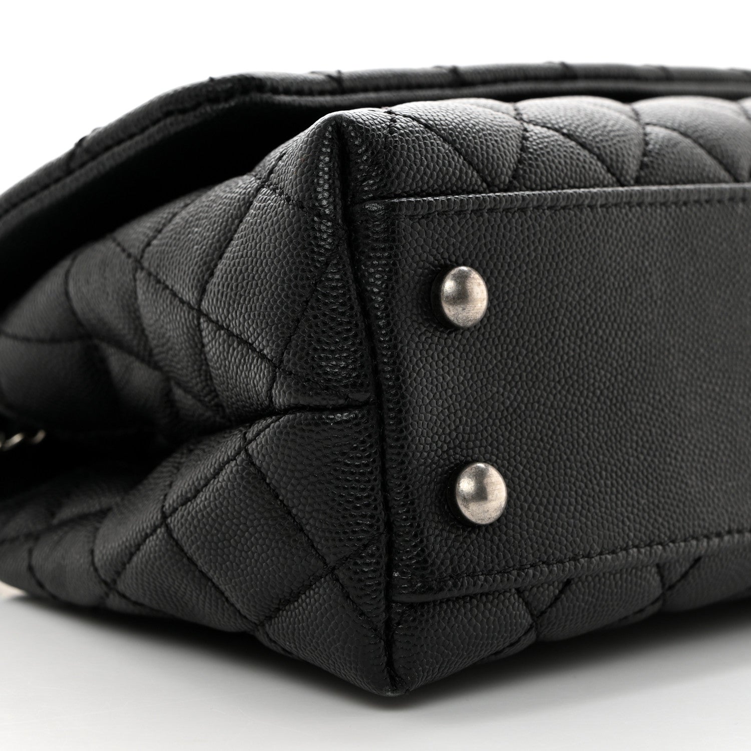 Chanel Caviar Lizard Quilted Mini Coco Handle Flap Black 9 of 10