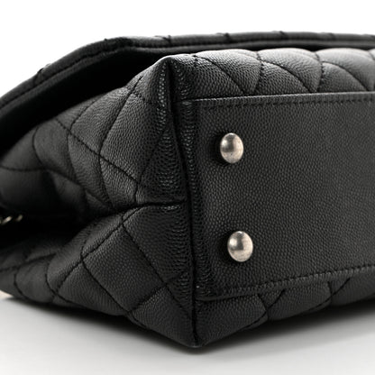 Chanel Caviar Lizard Quilted Mini Coco Handle Flap Black 9 of 10