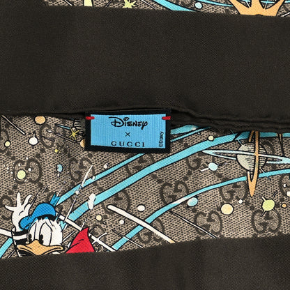 Gucci X DISNEY Silk Twill Donalard Square Scarf Beige Sky Blue 2 of 3