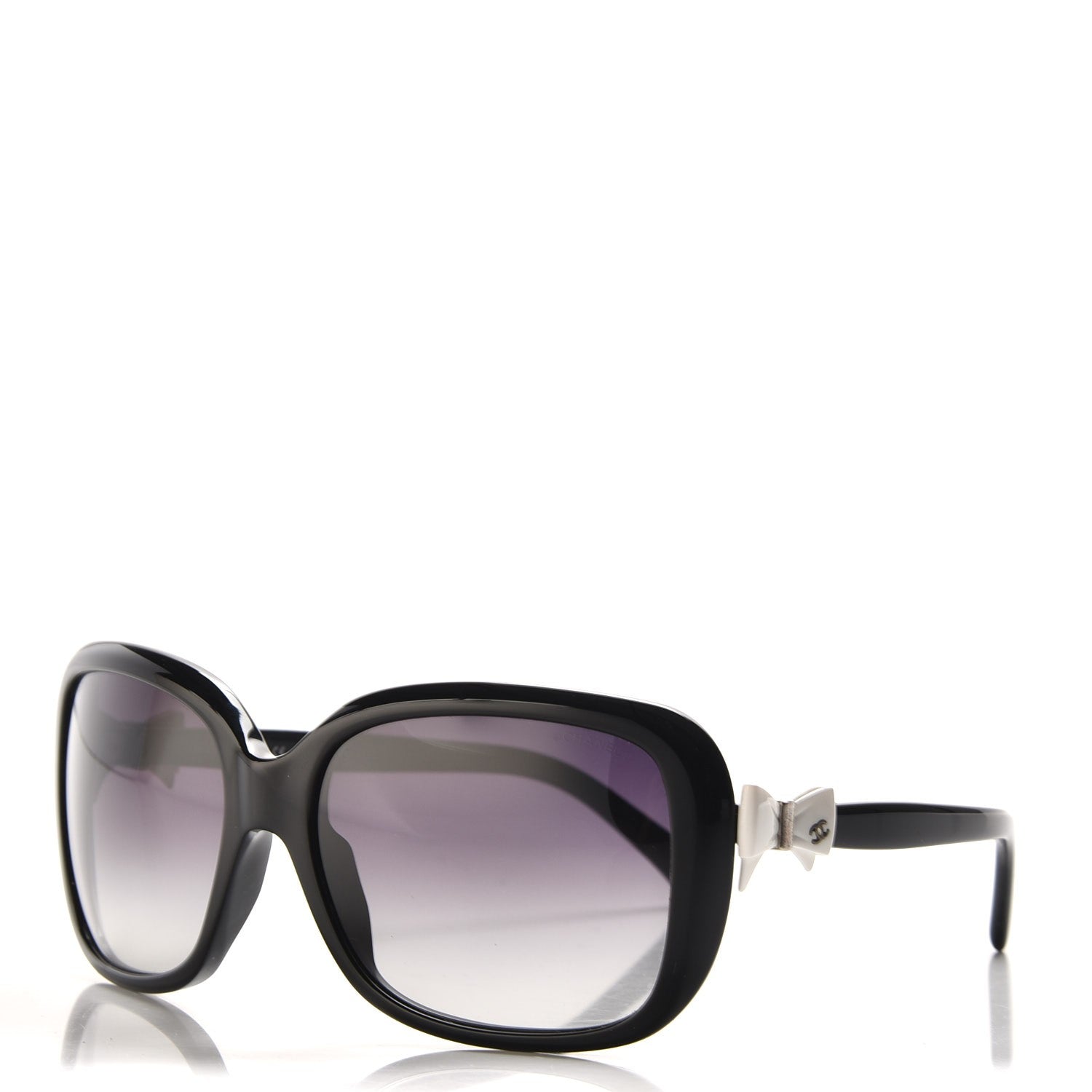 Chanel CC Bow Sunglasses 5171 Black White 1 of 8