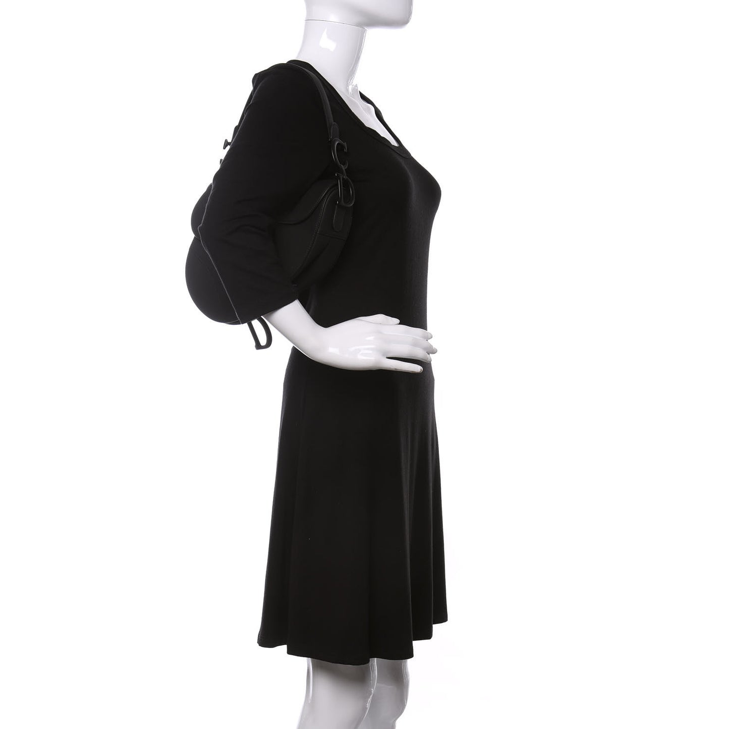 Ultra Matte Calfskin Saddle Bag Black