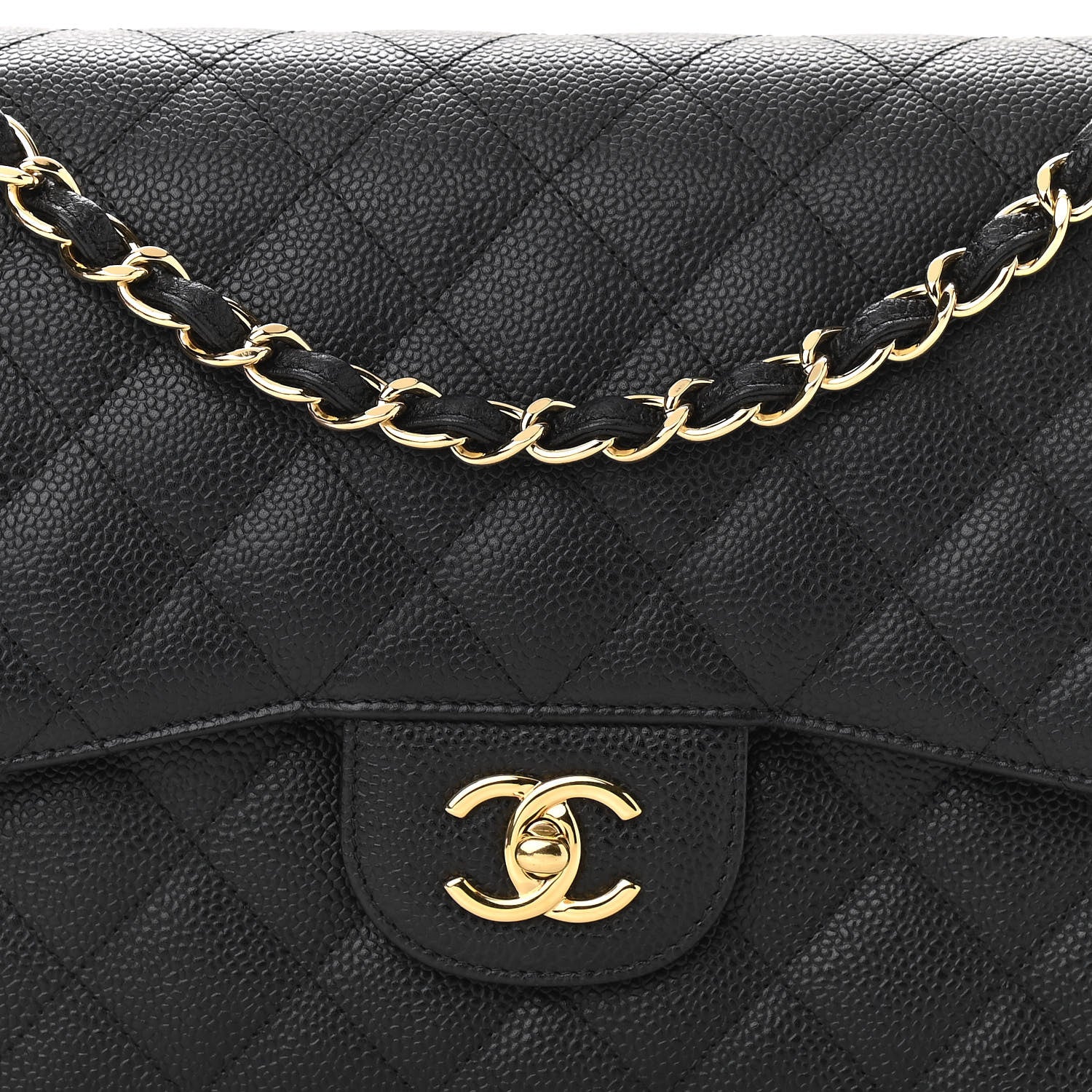 Chanel Caviar Quilted Jumbo Double Flap Black 8 of 10