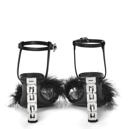 Givenchy Smooth Nappa Feather G Cube 105mm Sandals 41 Black 5 of 9