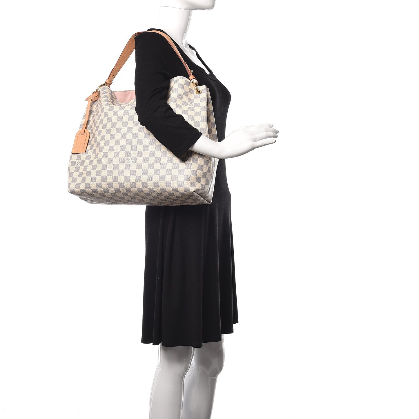Damier Azur Graceful MM Rose Ballerine