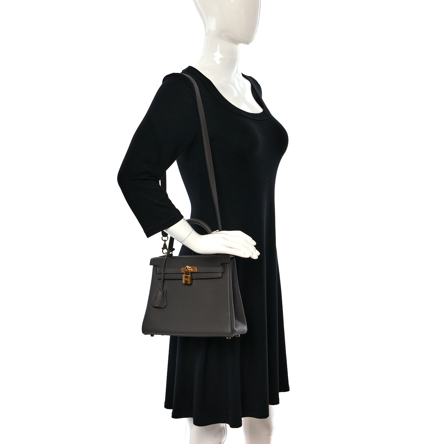 Hermes Togo Kelly Retourne 25 Etain 2 of 10
